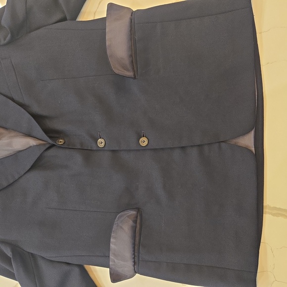VTG 100% Virgin Wool Single Breasted Classic Navy Blazer Sports Jacket Size 46R - Picture 5 of 12